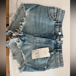 NEW Zara denim jean cutoff shorts